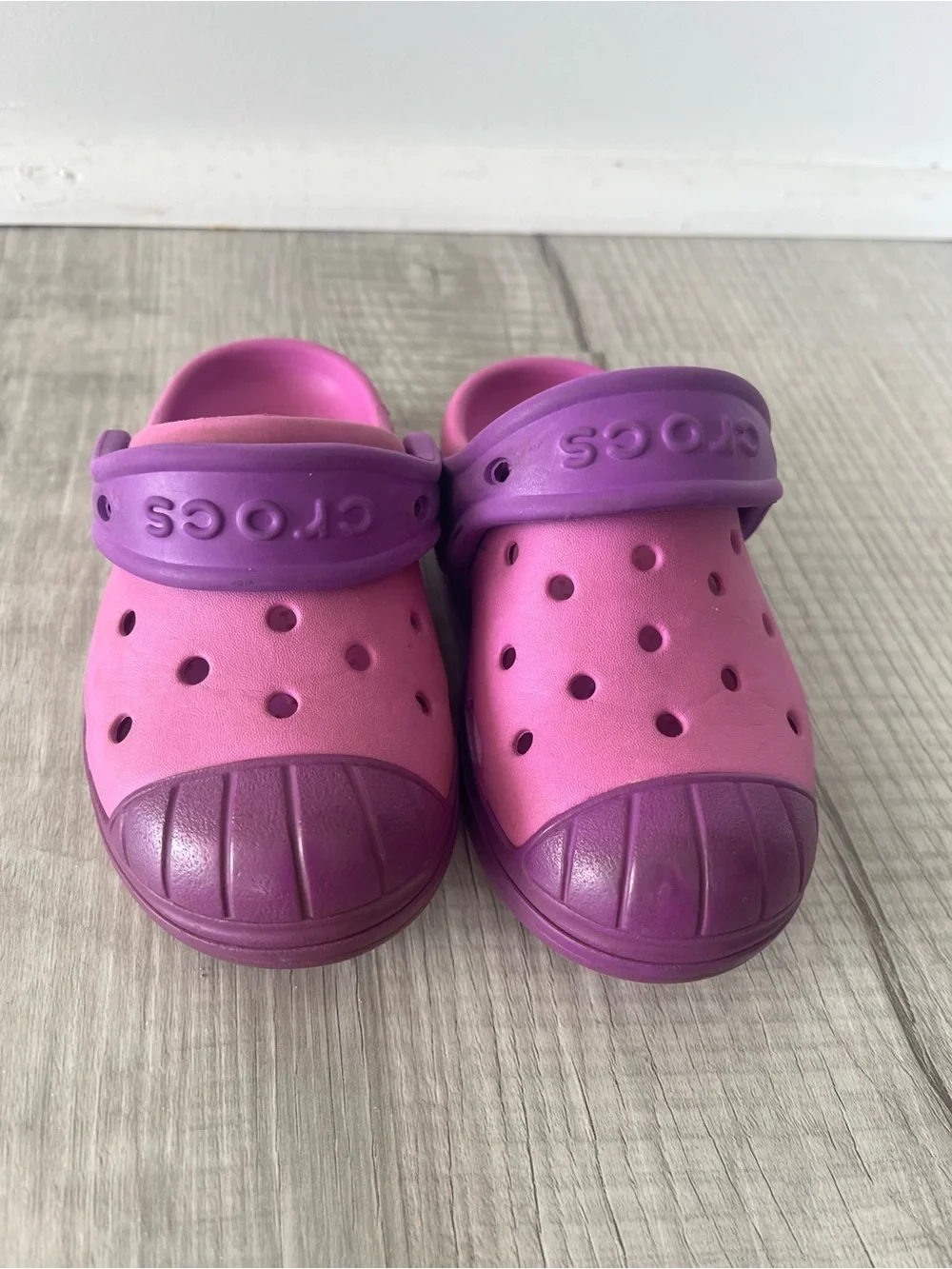 Crocs Bump It Clog Baby Toddler Kids Girls Size C7 Purple Pink Clog Summer